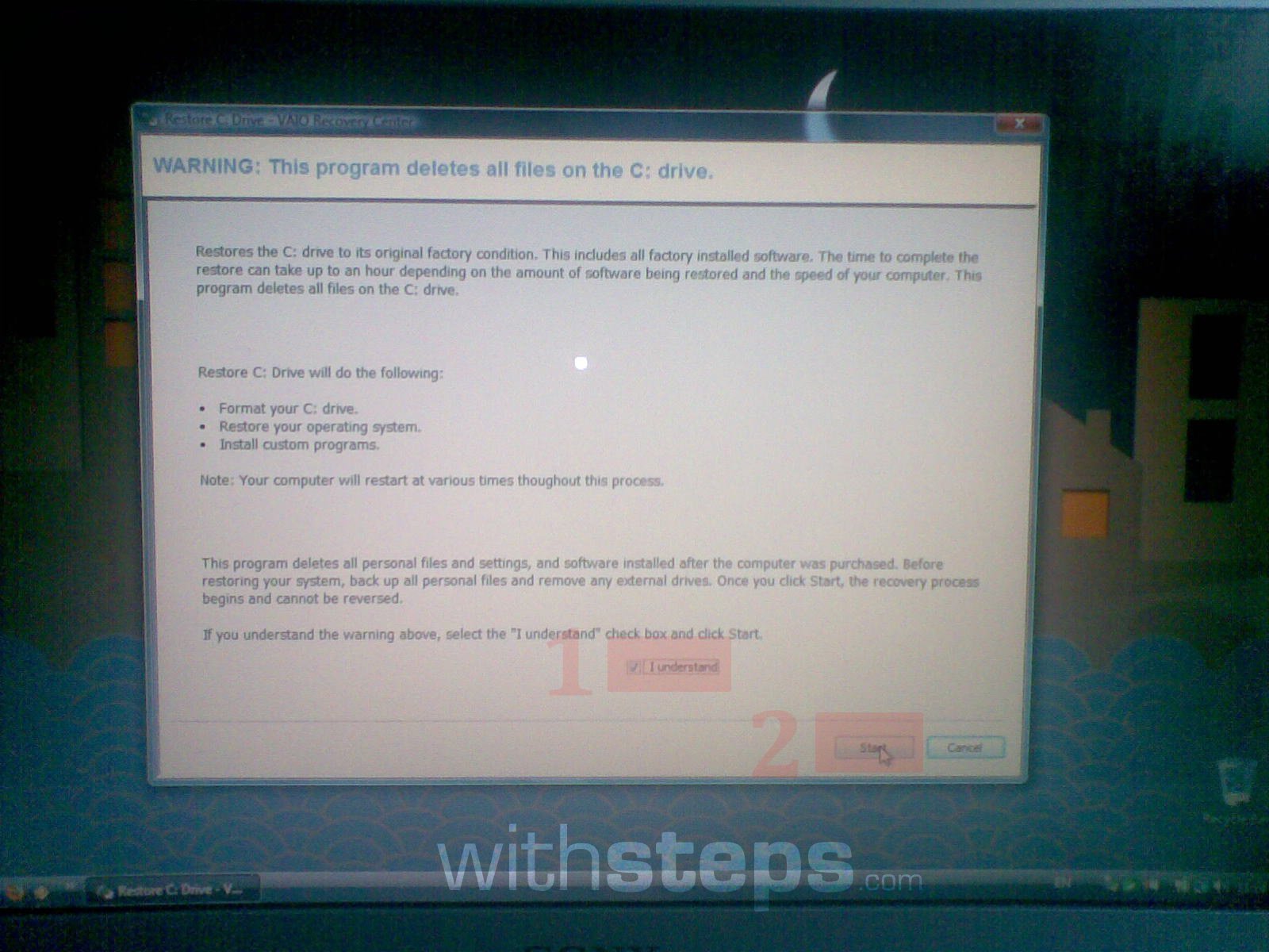 Restore sony laptop to factory setting Fixya