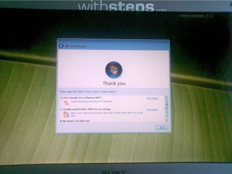Reformat Windows Vista Sony